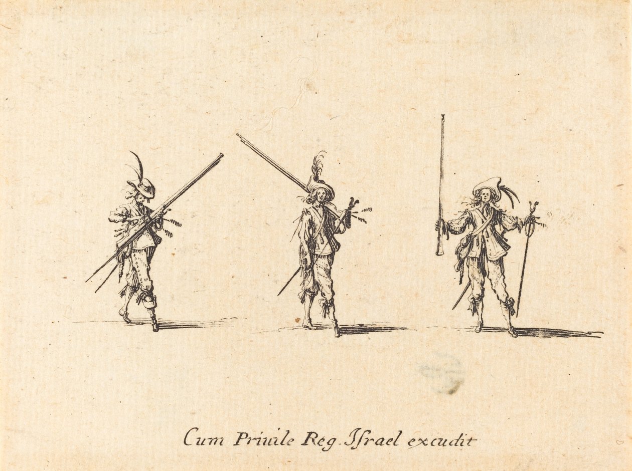 Esercitazione con il moschetto da Jacques Callot