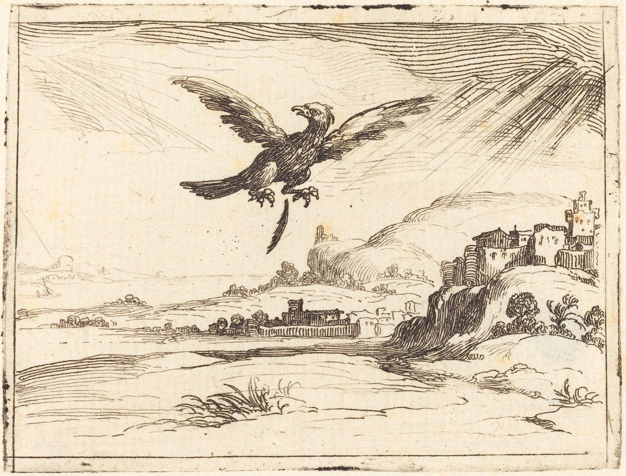 Aquila che Perde una Vecchia Piuma da Jacques Callot