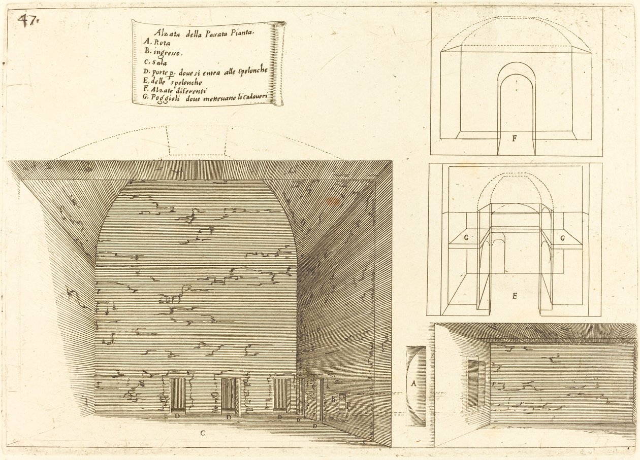 Elevazione di un piano di passaggio da Jacques Callot