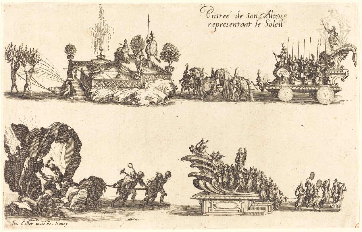 Ingresso di Sua Altezza, rappresentante il Sole da Jacques Callot
