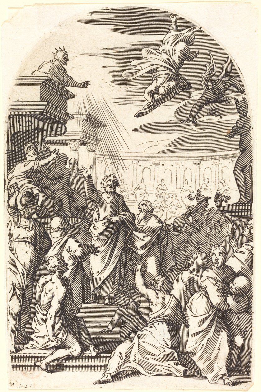 Caduta di Simone il Mago da Jacques Callot