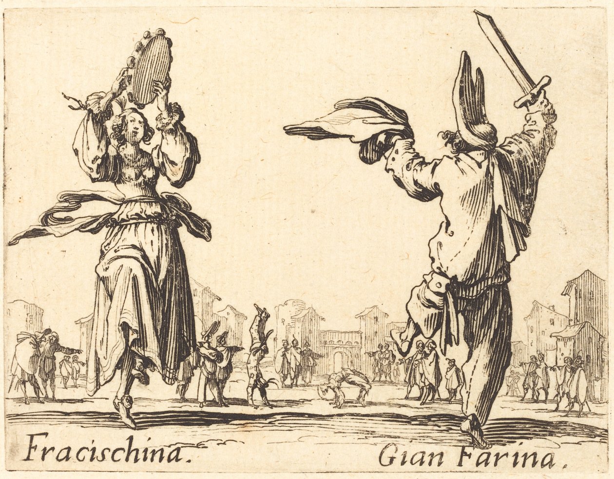 Fracischina e Gian Farina da Jacques Callot