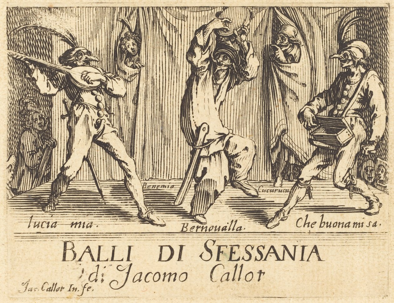 Frontespizio per "Balli di Sfessania" da Jacques Callot
