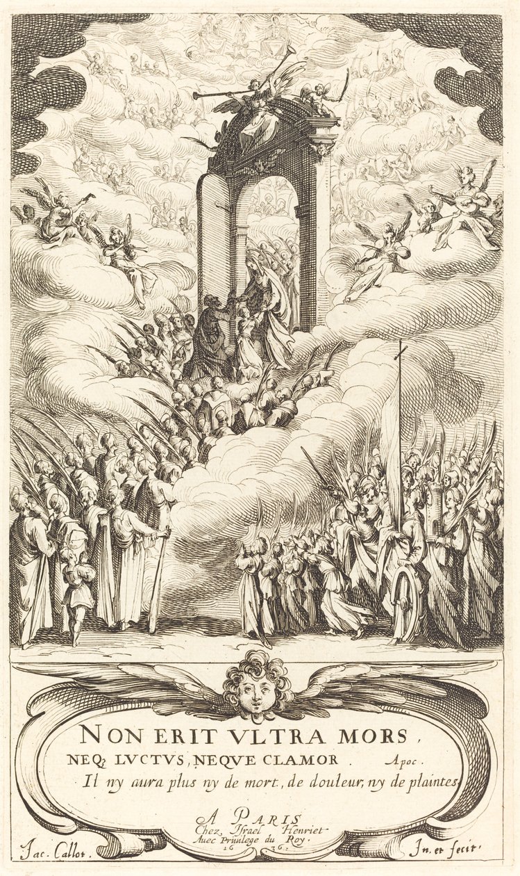 Frontespizio per "Il calendario dei santi" da Jacques Callot