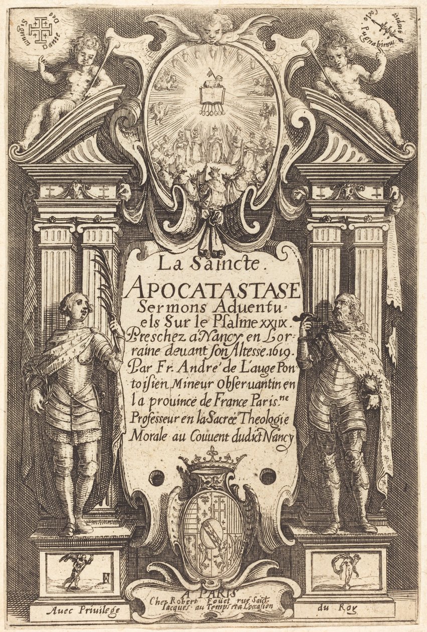 Frontespizio della Santa Apocatastasi da Jacques Callot