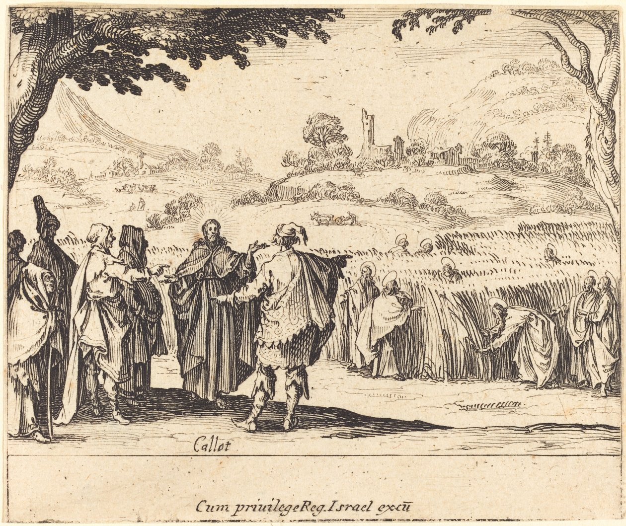 Gesù con i farisei da Jacques Callot
