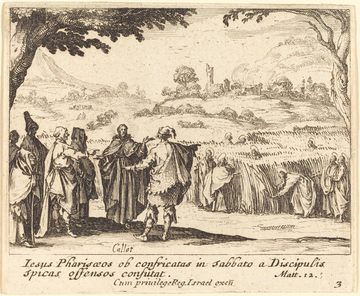 Gesù con i farisei da Jacques Callot