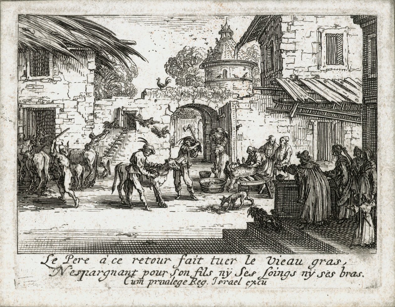 La vita del figliol prodigo ... (incisione) da Jacques Callot