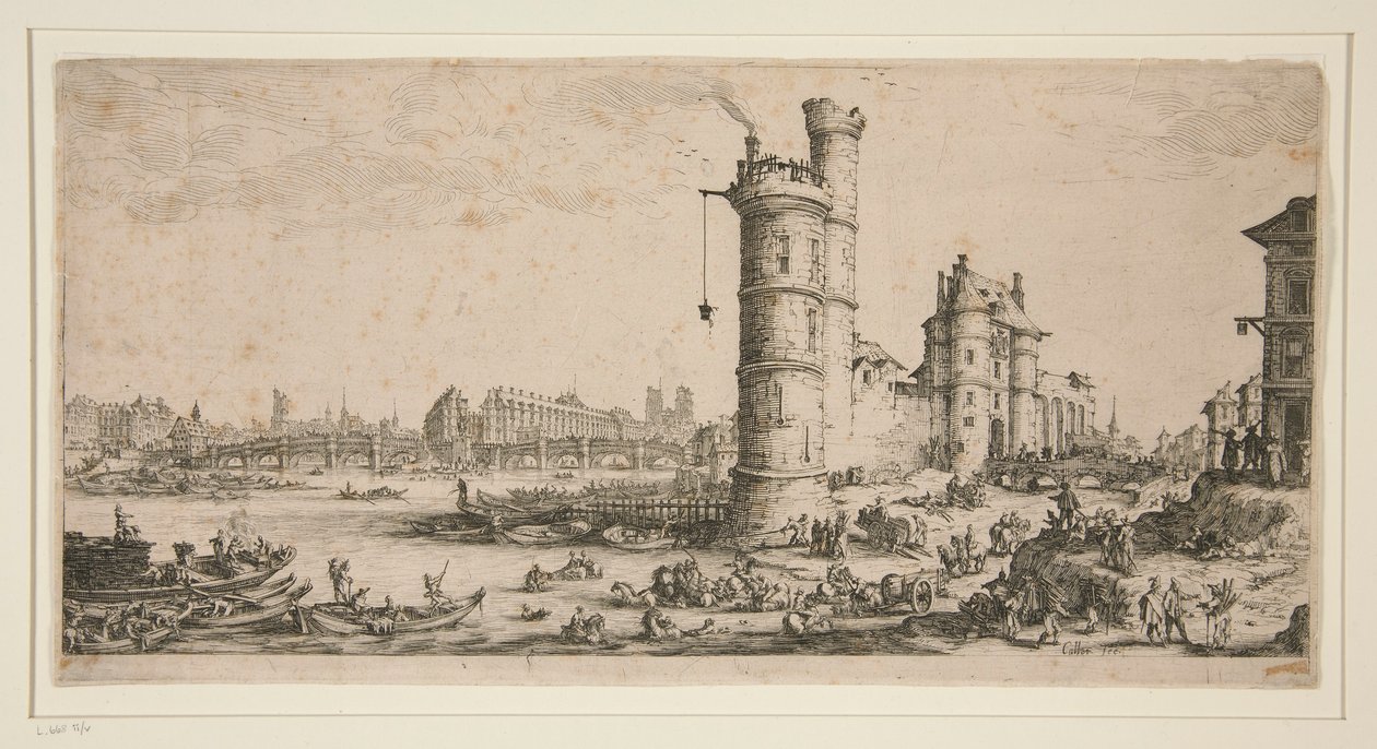 Le Pont Neuf, Parigi da Jacques Callot