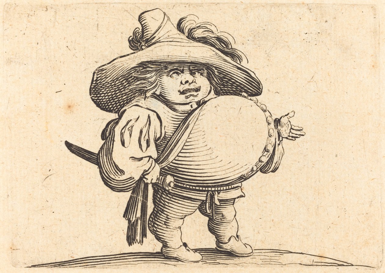Uomo con grande pancia da Jacques Callot