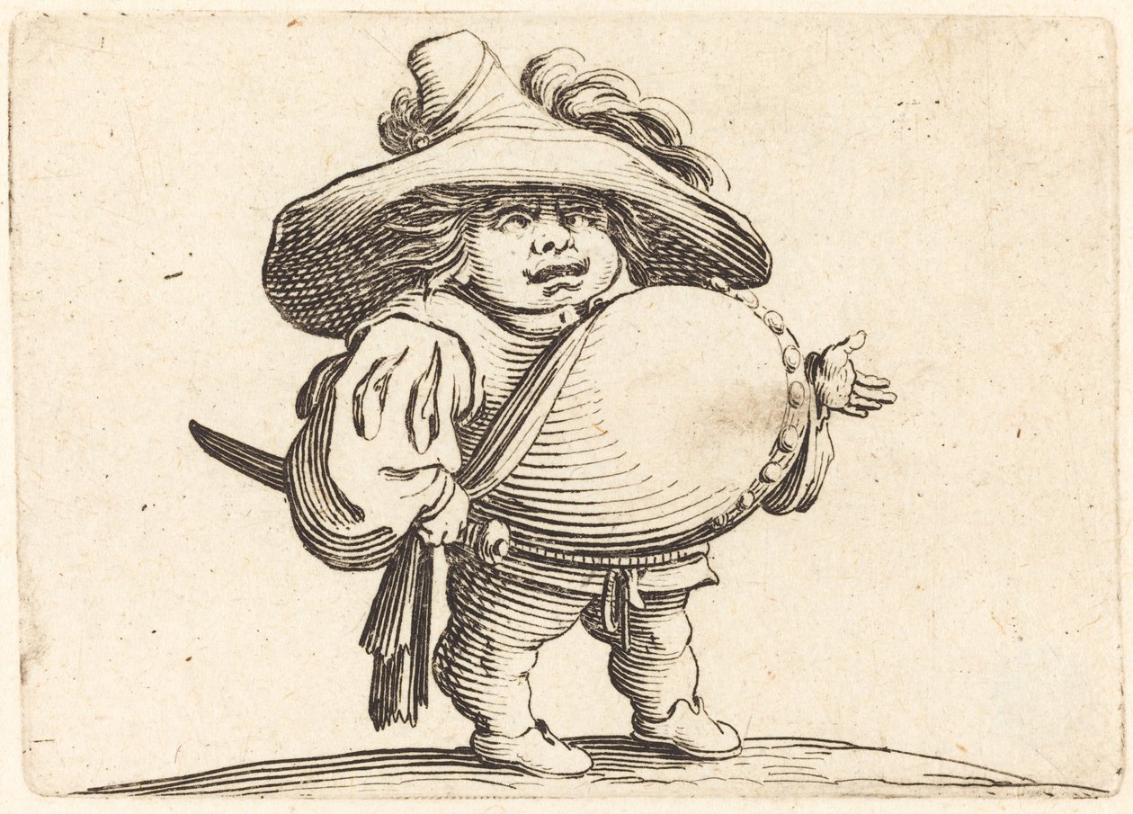 Uomo con grande pancia da Jacques Callot
