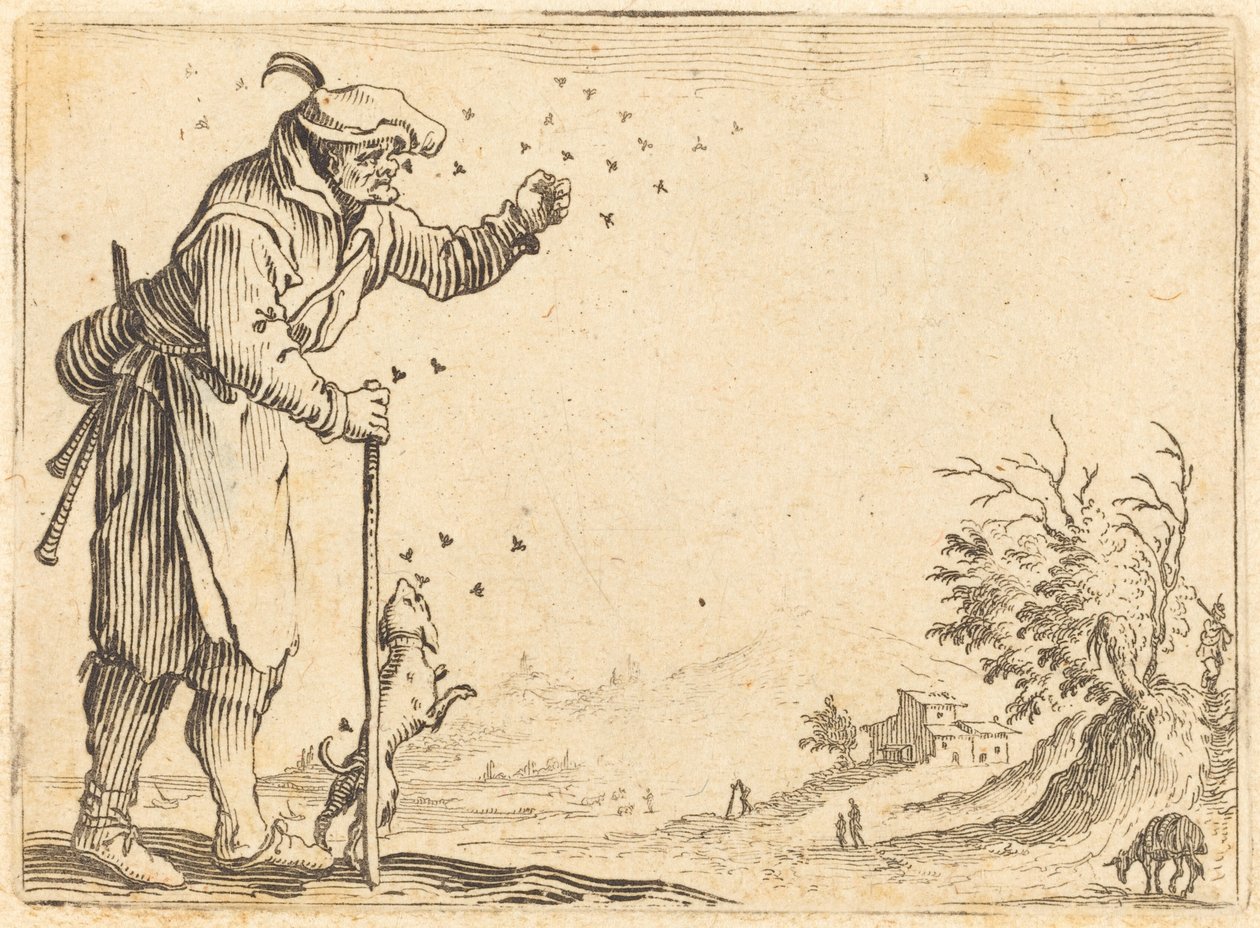 Contadino attaccato dalle api da Jacques Callot