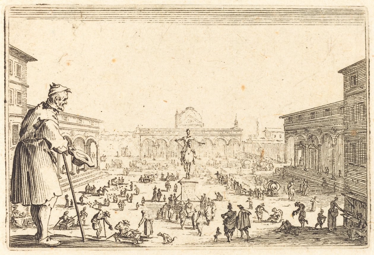 Piazza SS. Annunziata, Firenze da Jacques Callot