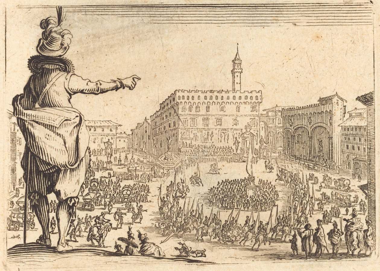 Piazza della Signoria, Firenze da Jacques Callot