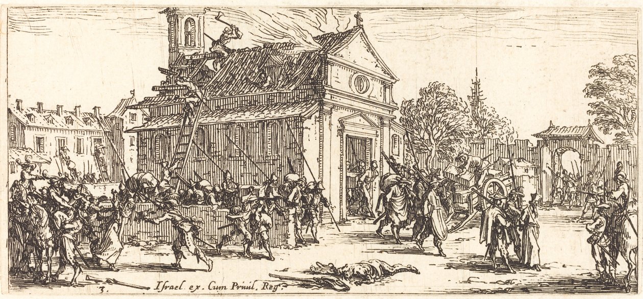 Saccheggio di un monastero da Jacques Callot