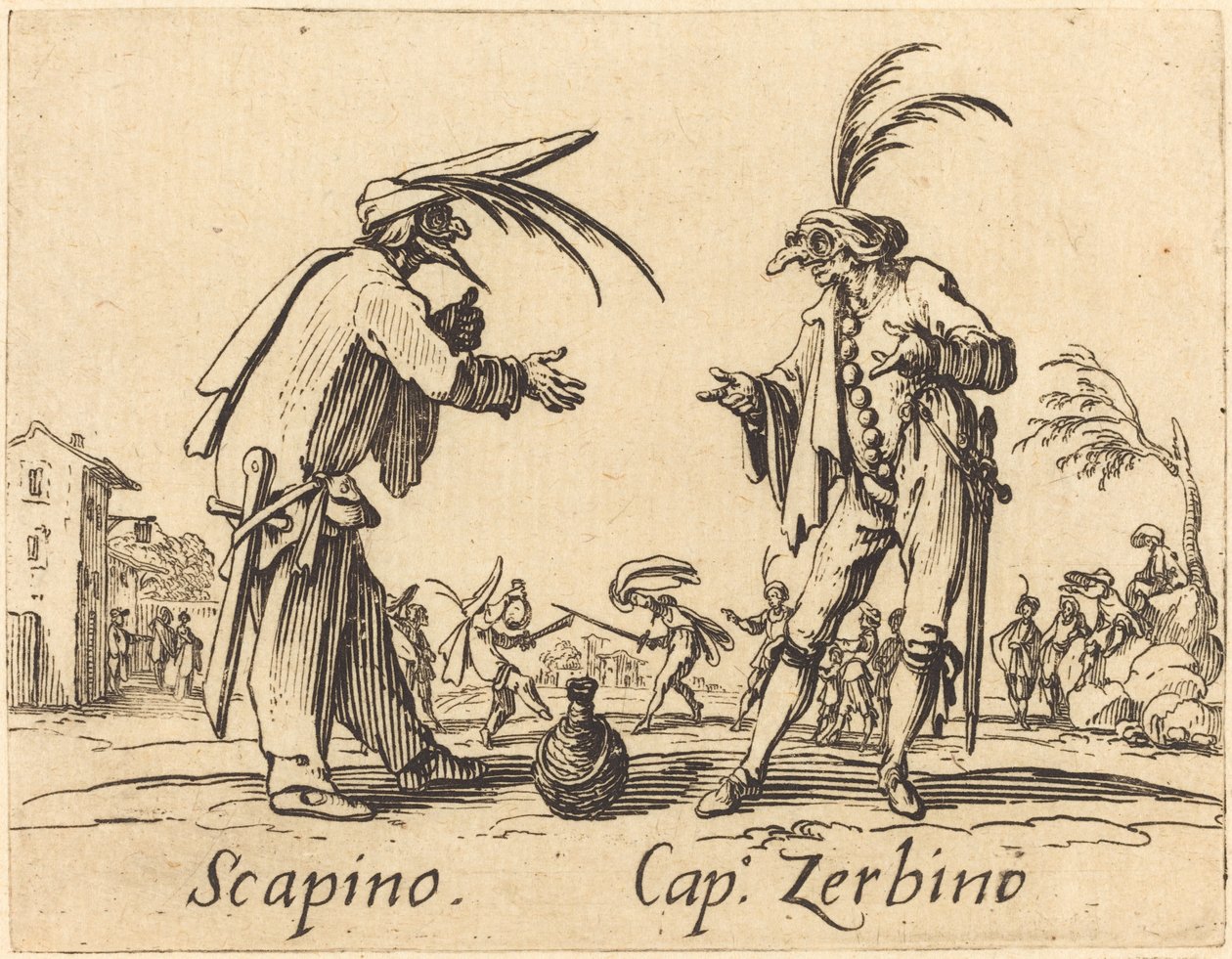 Scapino e Cap. Zerbino da Jacques Callot