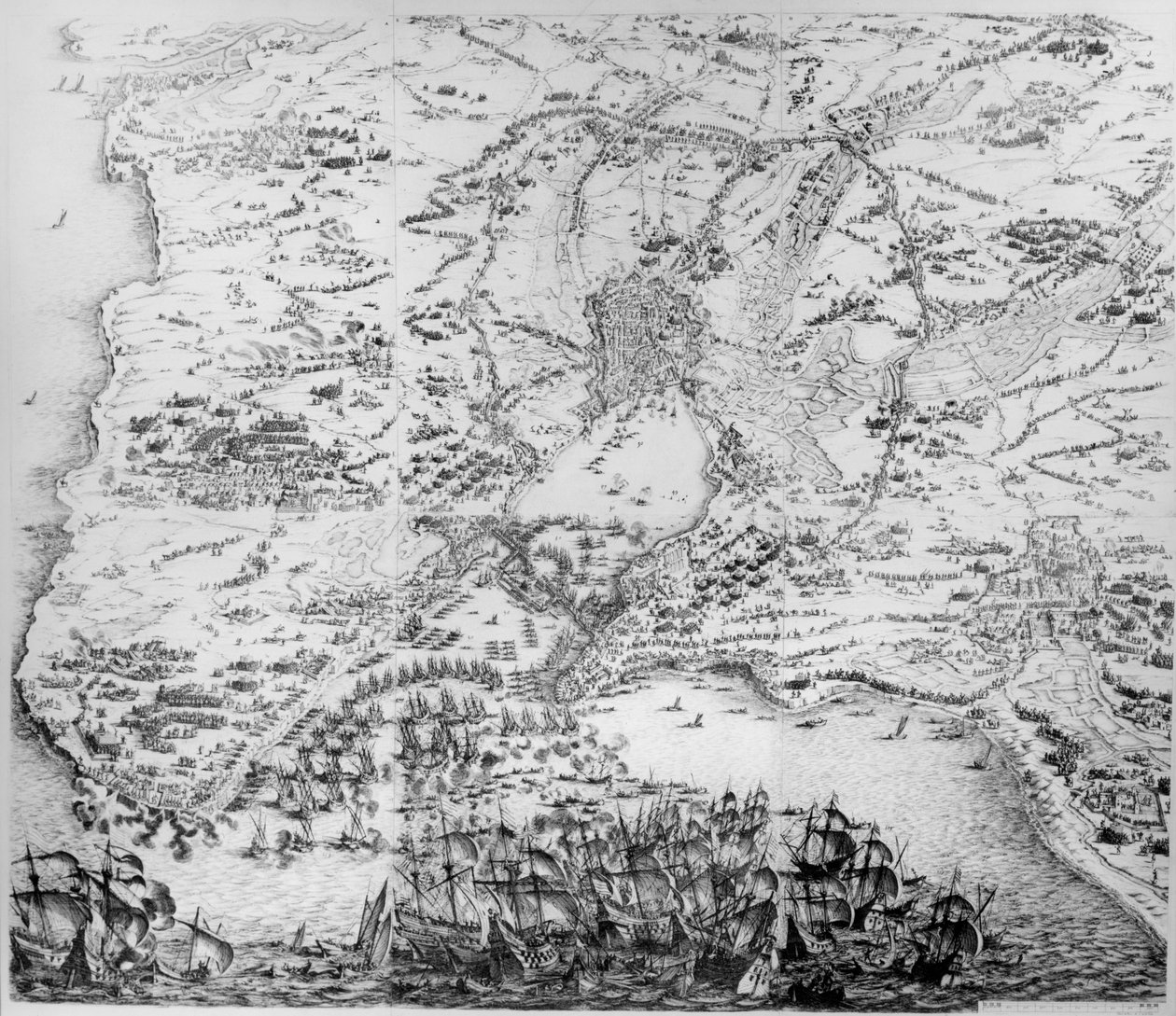 Assedio di La Rochelle da Jacques Callot