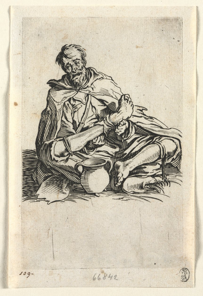 I mendicanti: Simulatore, c. 1623 da Jacques Callot
