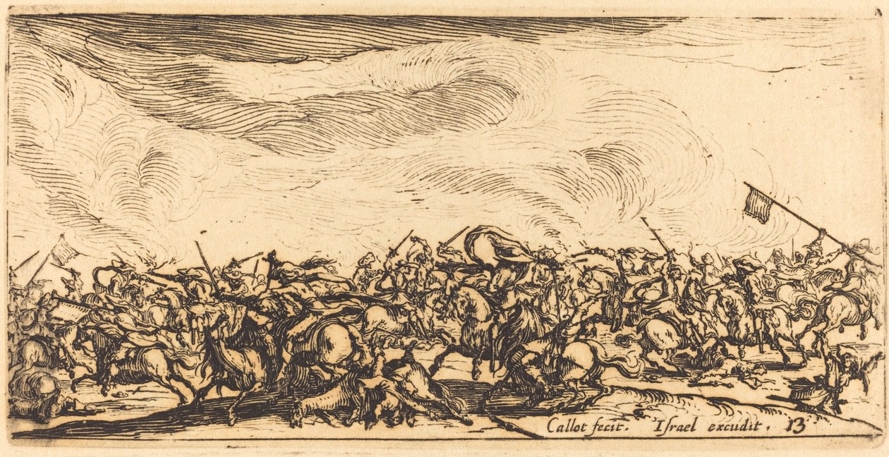 Il combattimento di cavalleria con spade da Jacques Callot