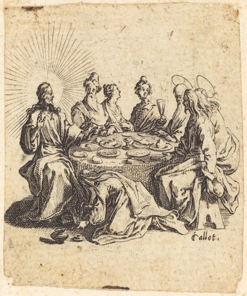 Il banchetto dei farisei da Jacques Callot