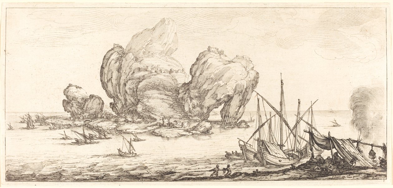 La Grande Roccia, probabilmente c. 1630 da Jacques Callot