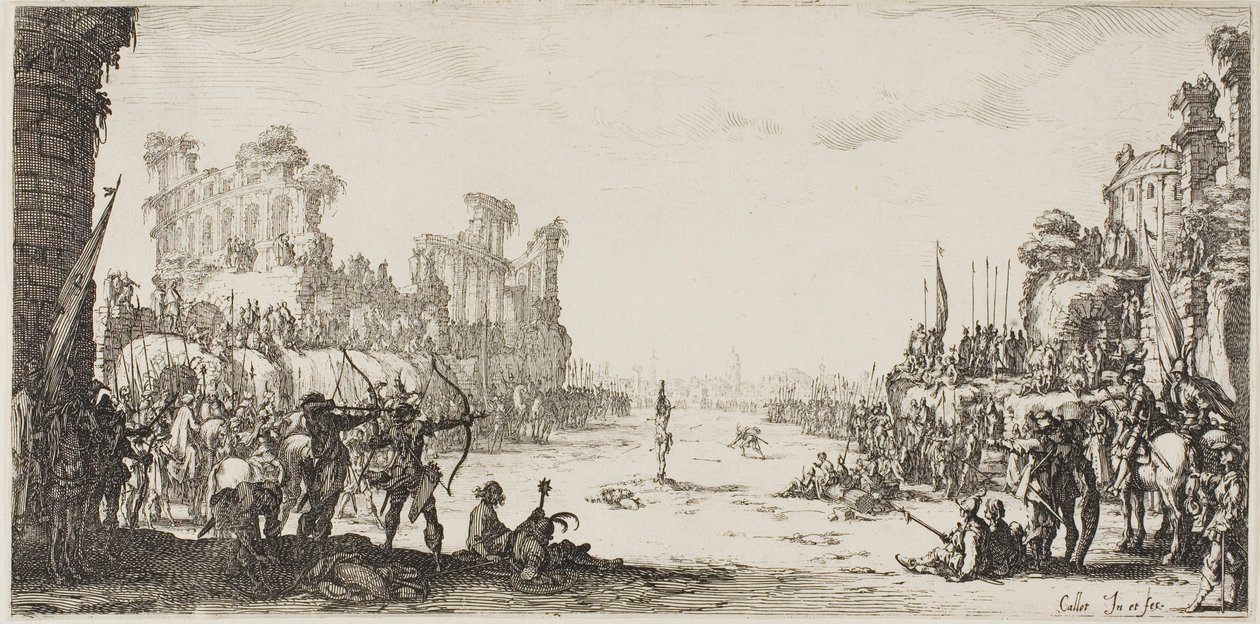 Il martirio di San Sebastiano da Jacques Callot