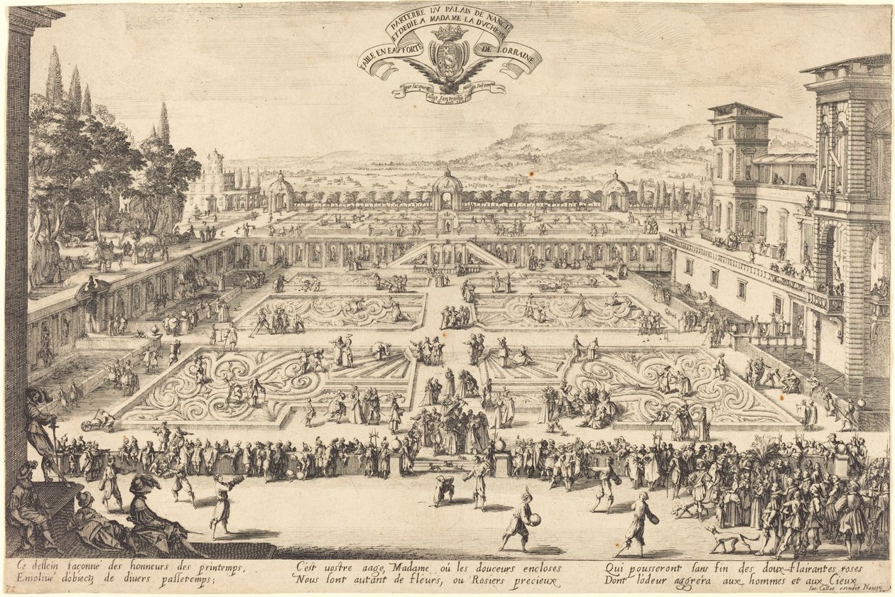 I Giardini del Palazzo a Nancy da Jacques Callot