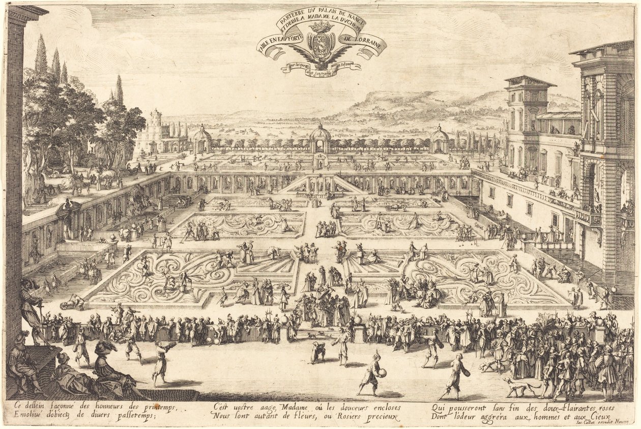 I Giardini del Palazzo a Nancy da Jacques Callot