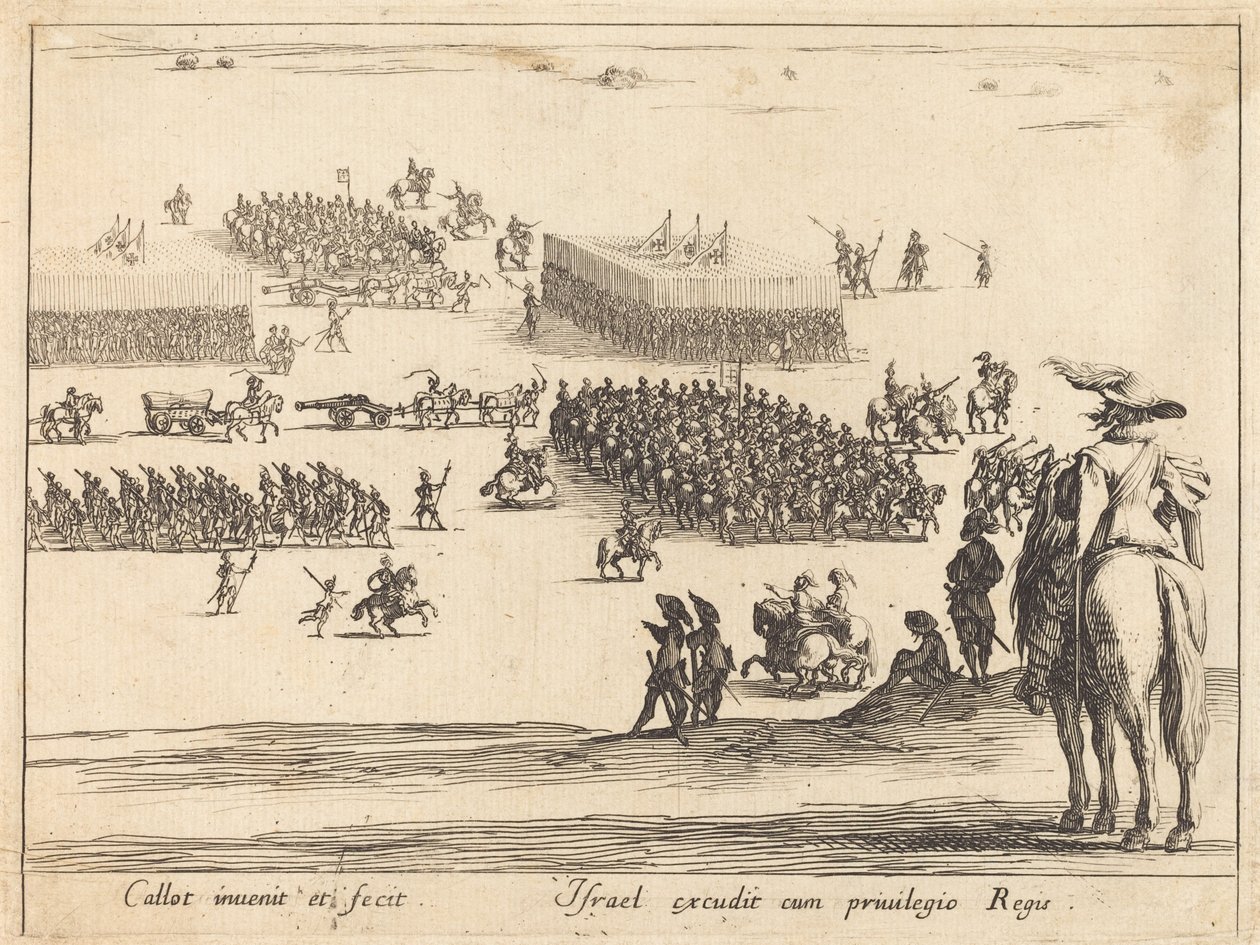 La revisione, c. 1627-1628 da Jacques Callot