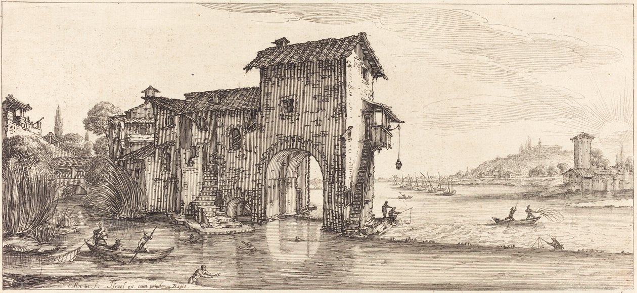 Il mulino ad acqua da Jacques Callot
