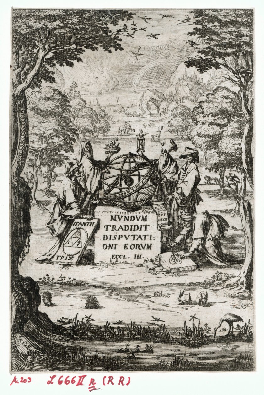 Frontespizio della Sacra Cosmologia ... (incisione) da Jacques Callot
