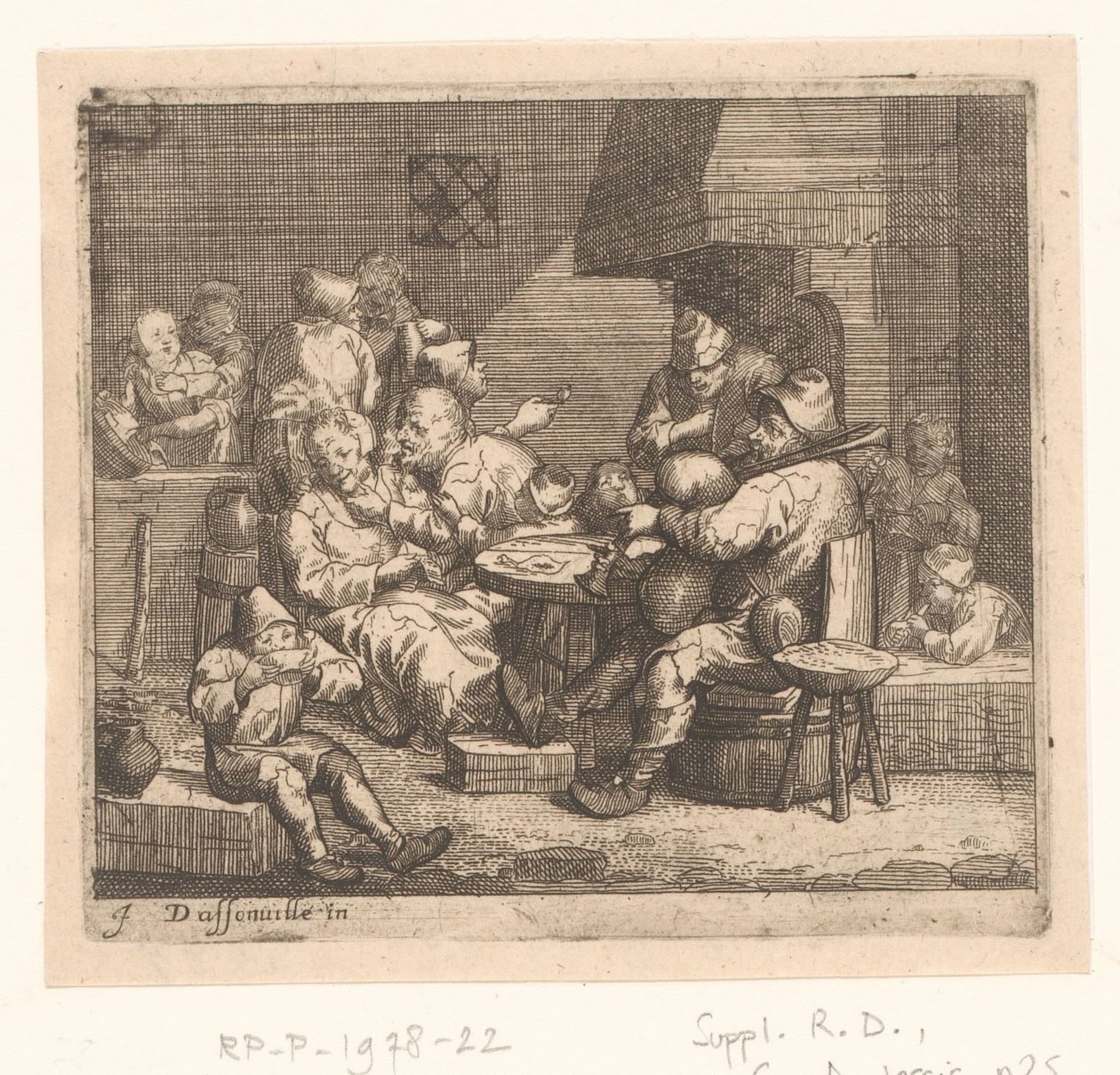 Scena in una locanda da Jacques Dassonville (attributed to)