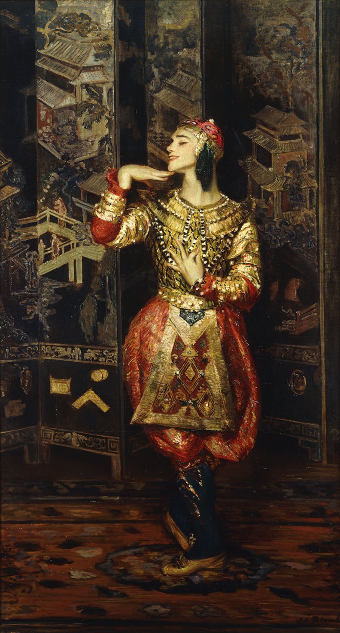 Vaslav Nijinsky in Danza Orientale, 1910 da Jacques Emile Blanche
