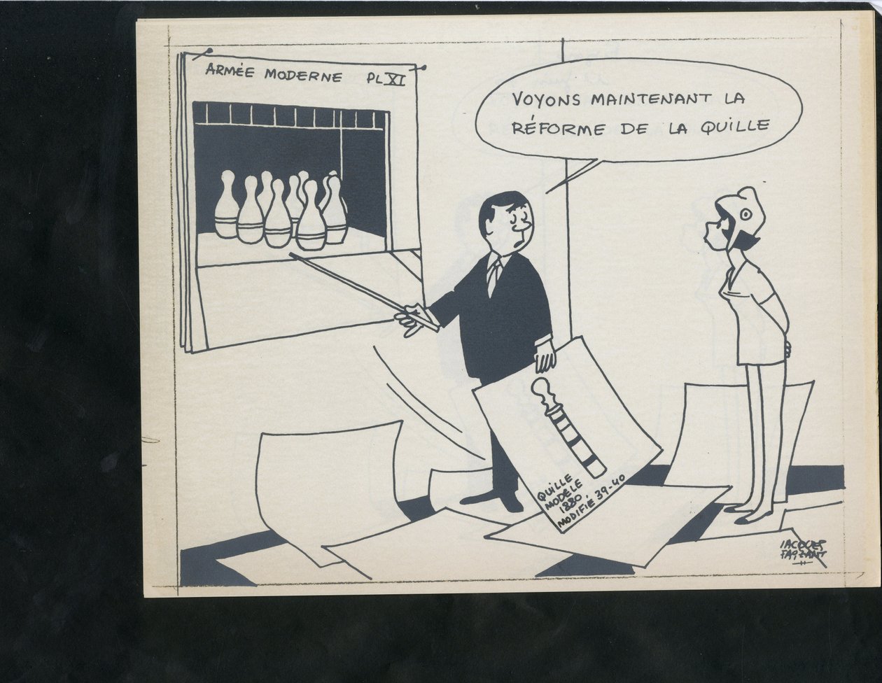 Le Figaro, satira in B/N da Jacques Faizant