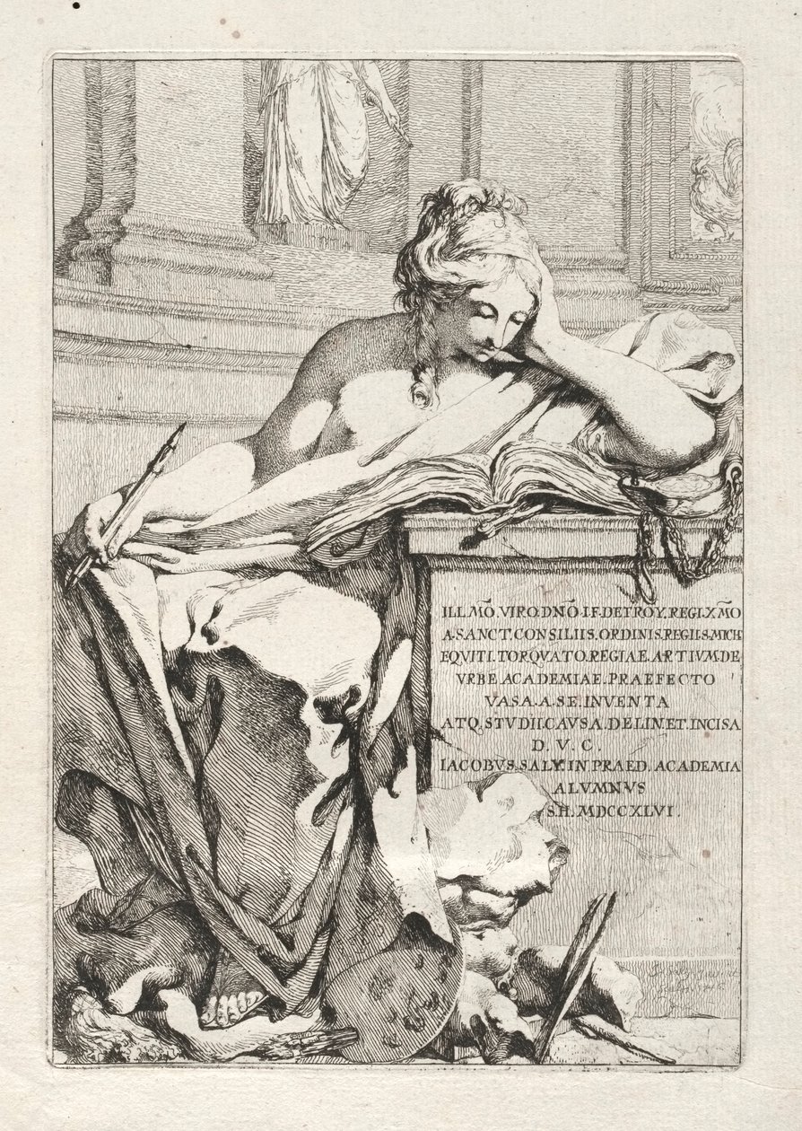 Suite di vasi: pagina del titolo da Jacques François Saly