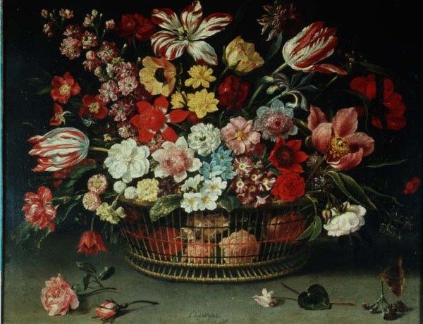 Un cesto di fiori da Jacques Linard