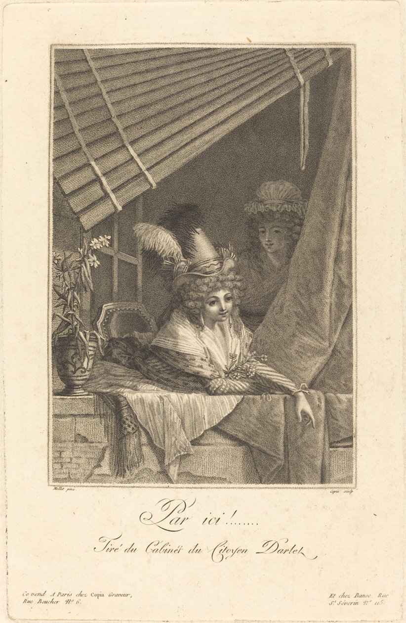 Da questa parte da Jacques Louis Copia after Jean Baptiste Mallet
