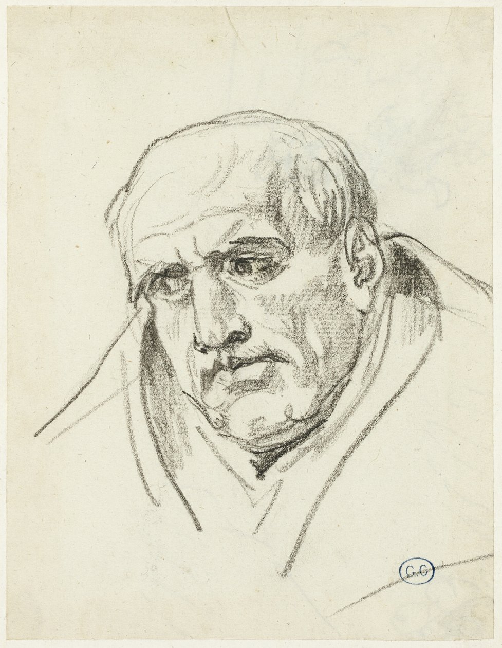 Busto di un uomo anziano da Jacques Louis David