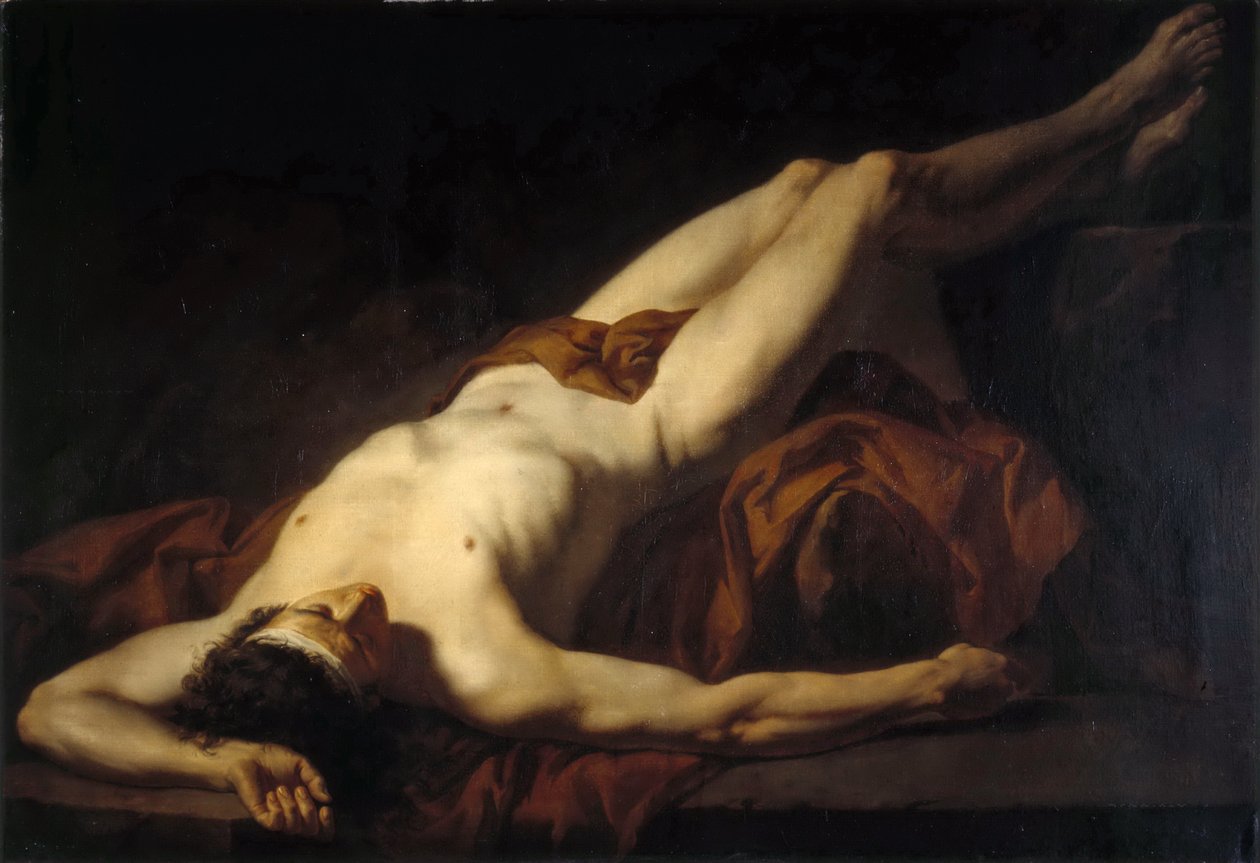 Nudo maschile Ettore da Jacques Louis David