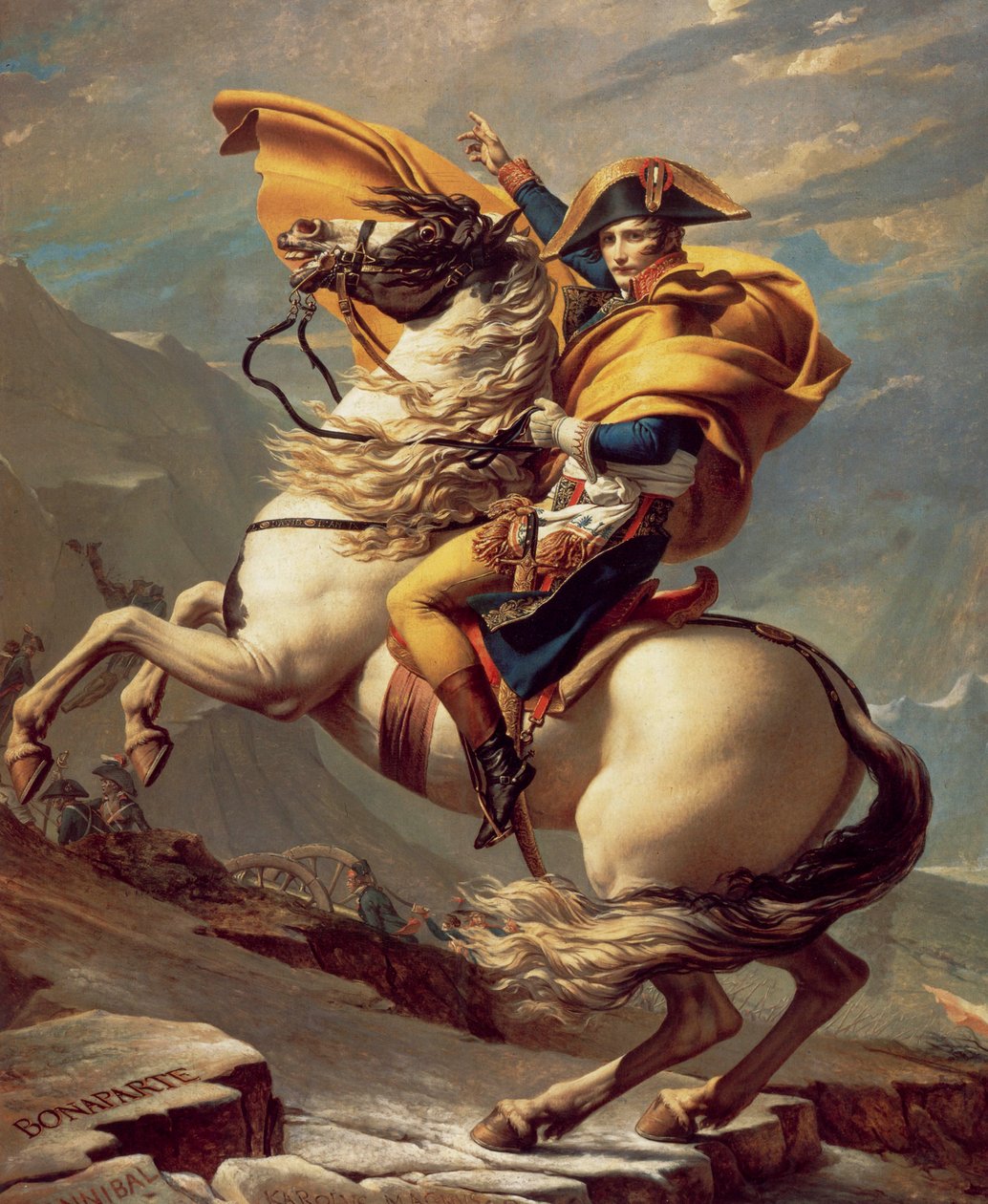 Napoleone attraversa le Alpi da Jacques Louis David