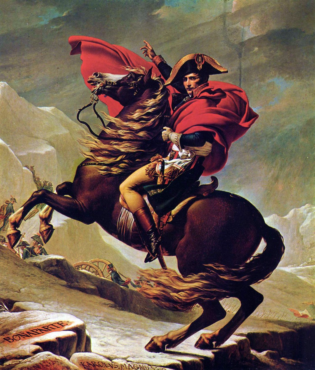 Napoleone che attraversa gli LP da Jacques Louis David