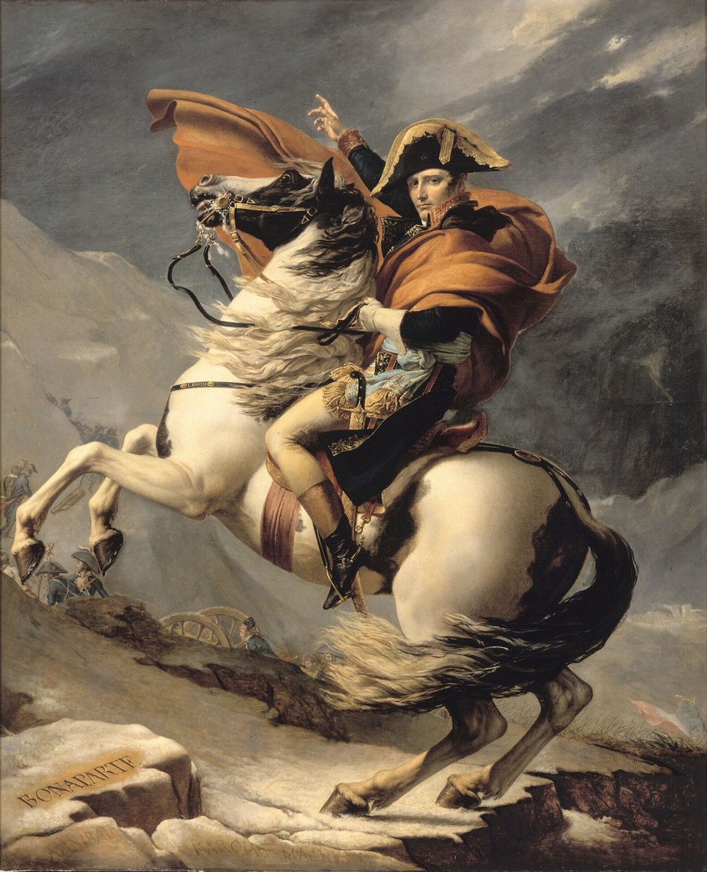 Napoleone che attraversa gli LP da Jacques Louis David