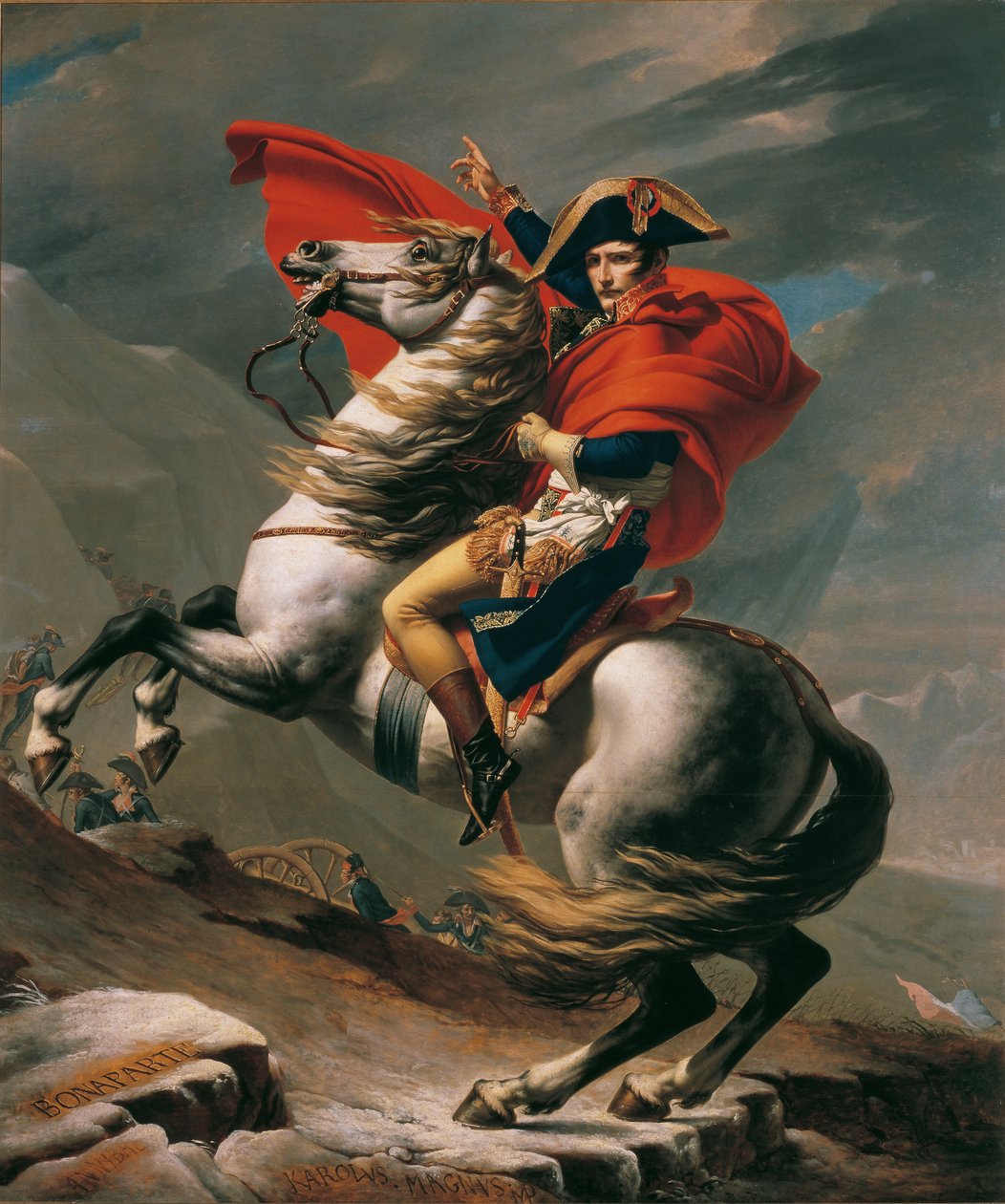 Napoleone al Gran San Bernardo da Jacques Louis David