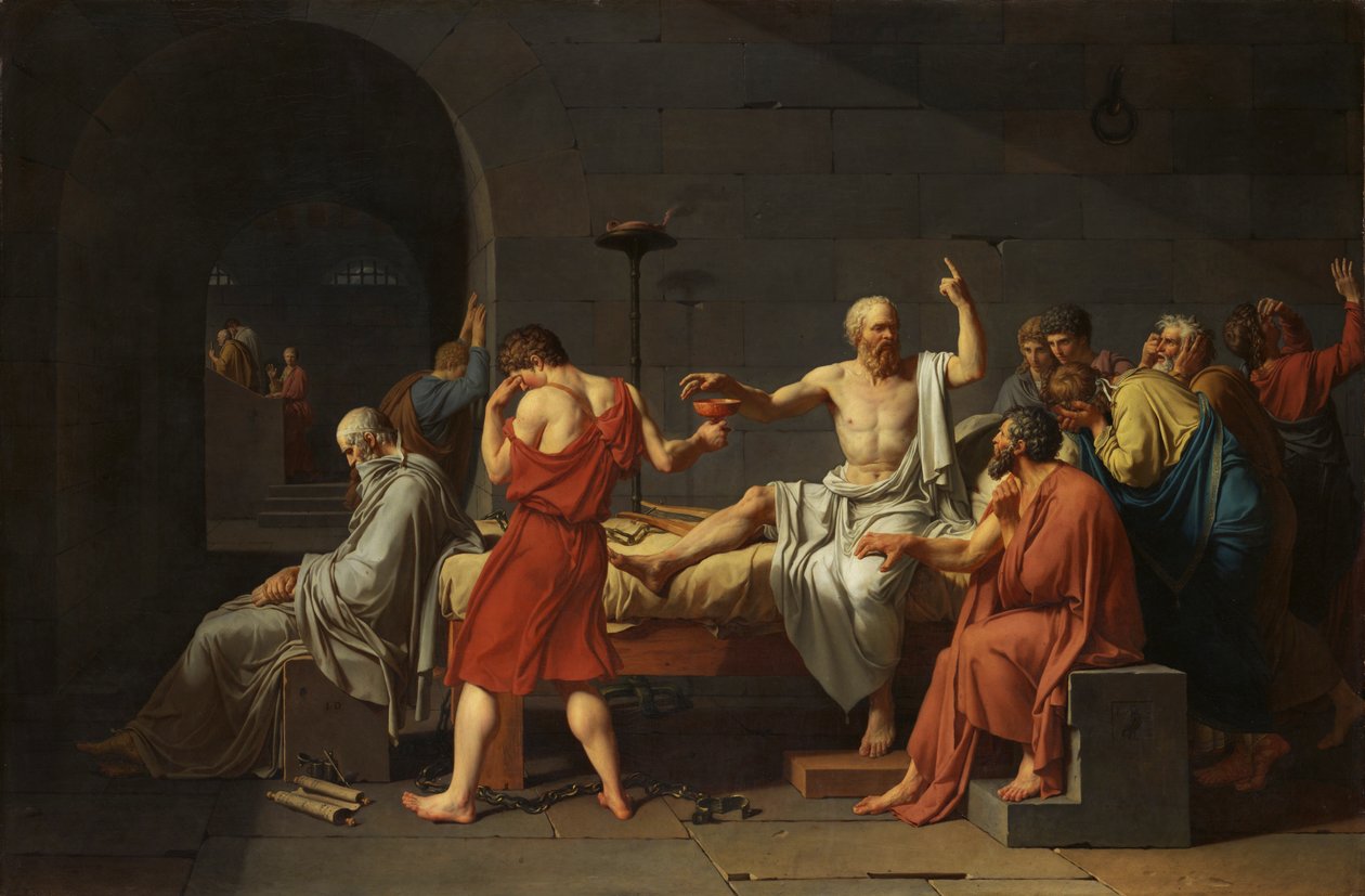 La morte di Socrate da Jacques Louis David