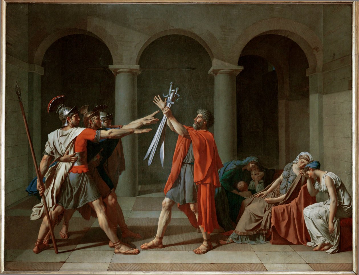 Il giuramento degli Orazi ... da Jacques Louis David