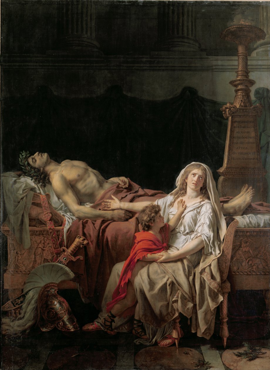 Il Dolore di Andromaca, 1783 da Jacques Louis David
