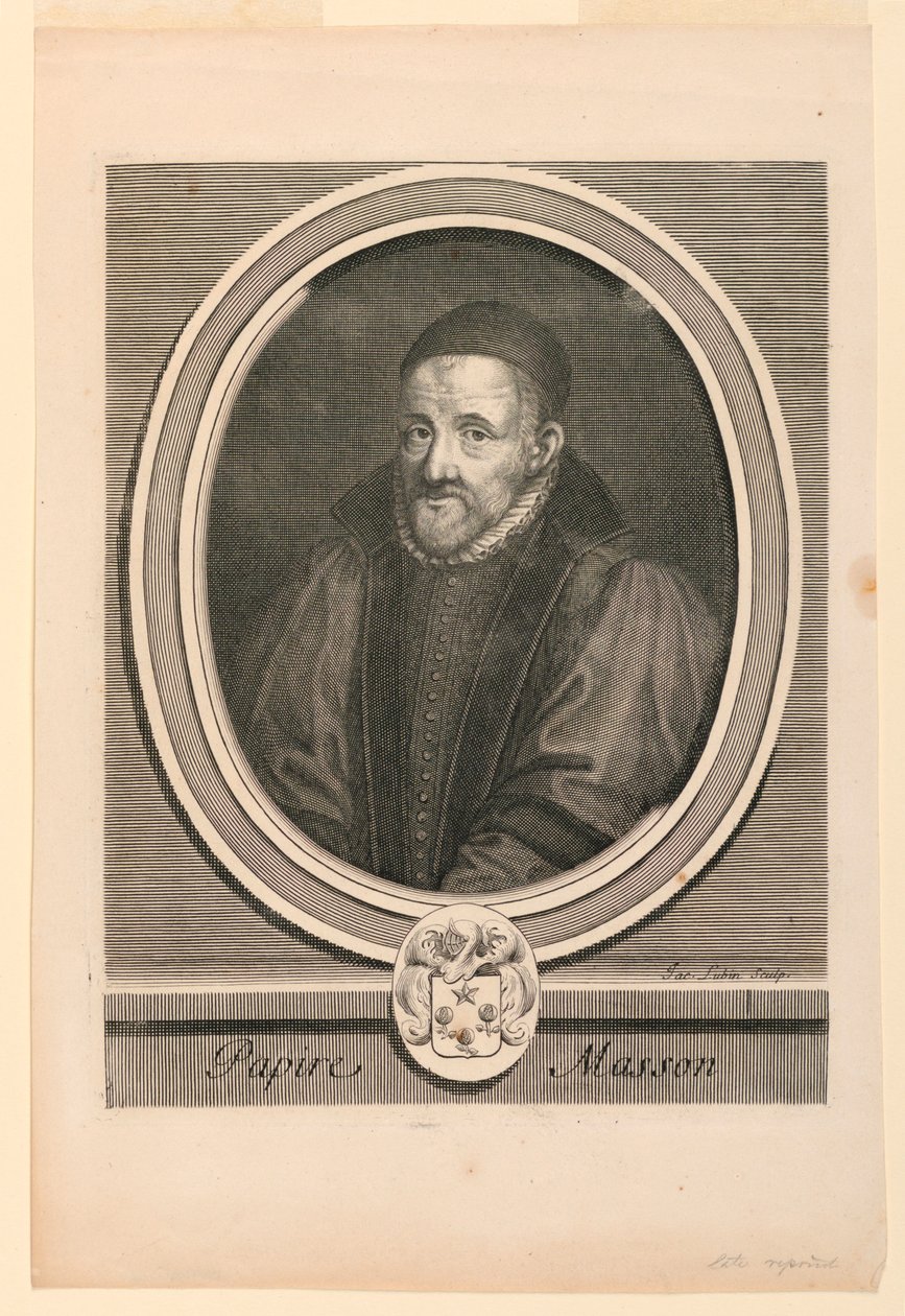Ritratto di Papire Masson (1544-1611) da Jacques Lubin