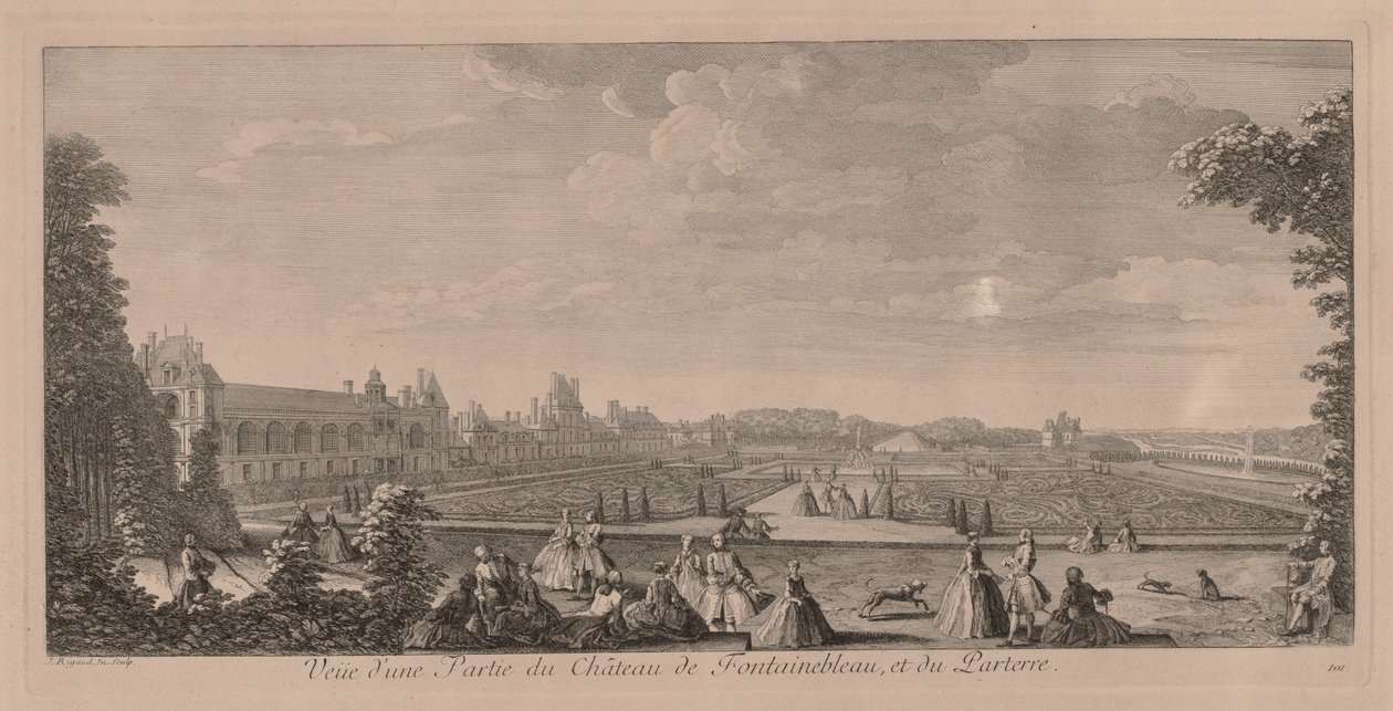 Castello di Fontainebleau e Giardini da Jacques Rigaud