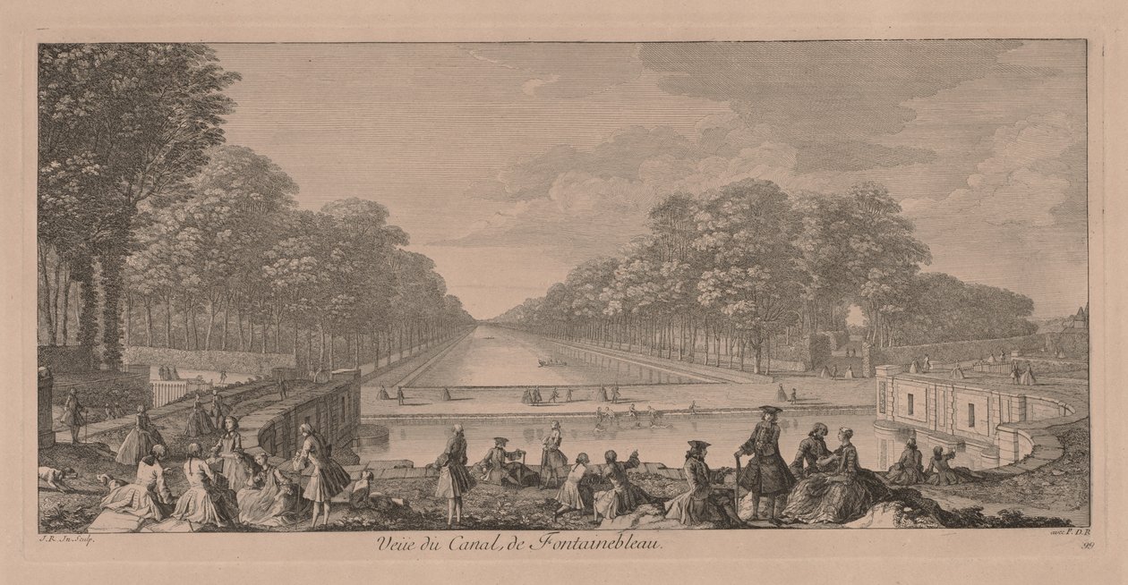 Il canale a Fontainebleau da Jacques Rigaud