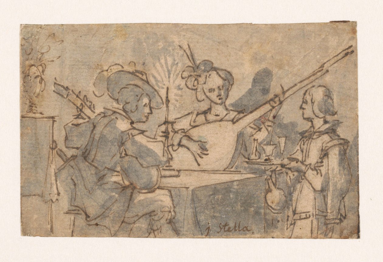 Compagnia musicale alla luce delle candele da Jacques Stella